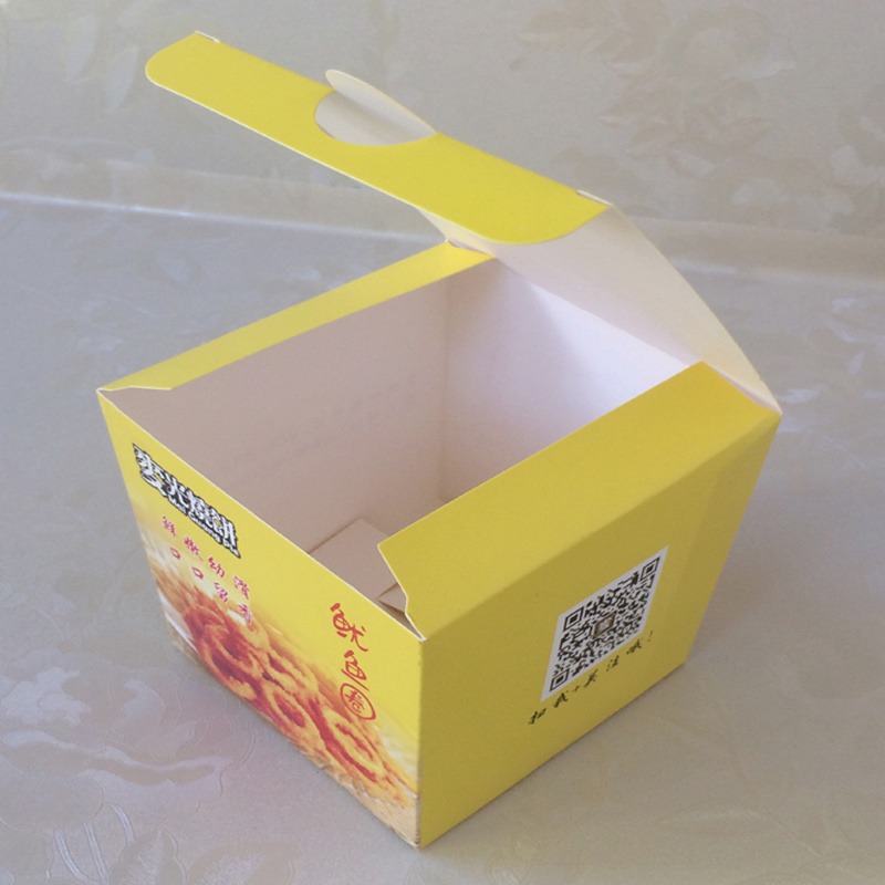深圳印刷厂定制包装盒 纸盒 鱿鱼圈 薯条 鸡米花 汉堡纸盒 防油纸盒子 一次性盒子