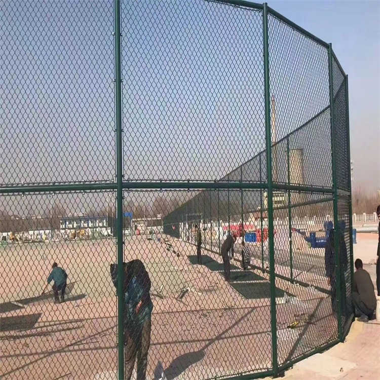 德兰 室内篮球场护栏网 浸塑包塑勾花铁丝网 定制4米高操场隔离网