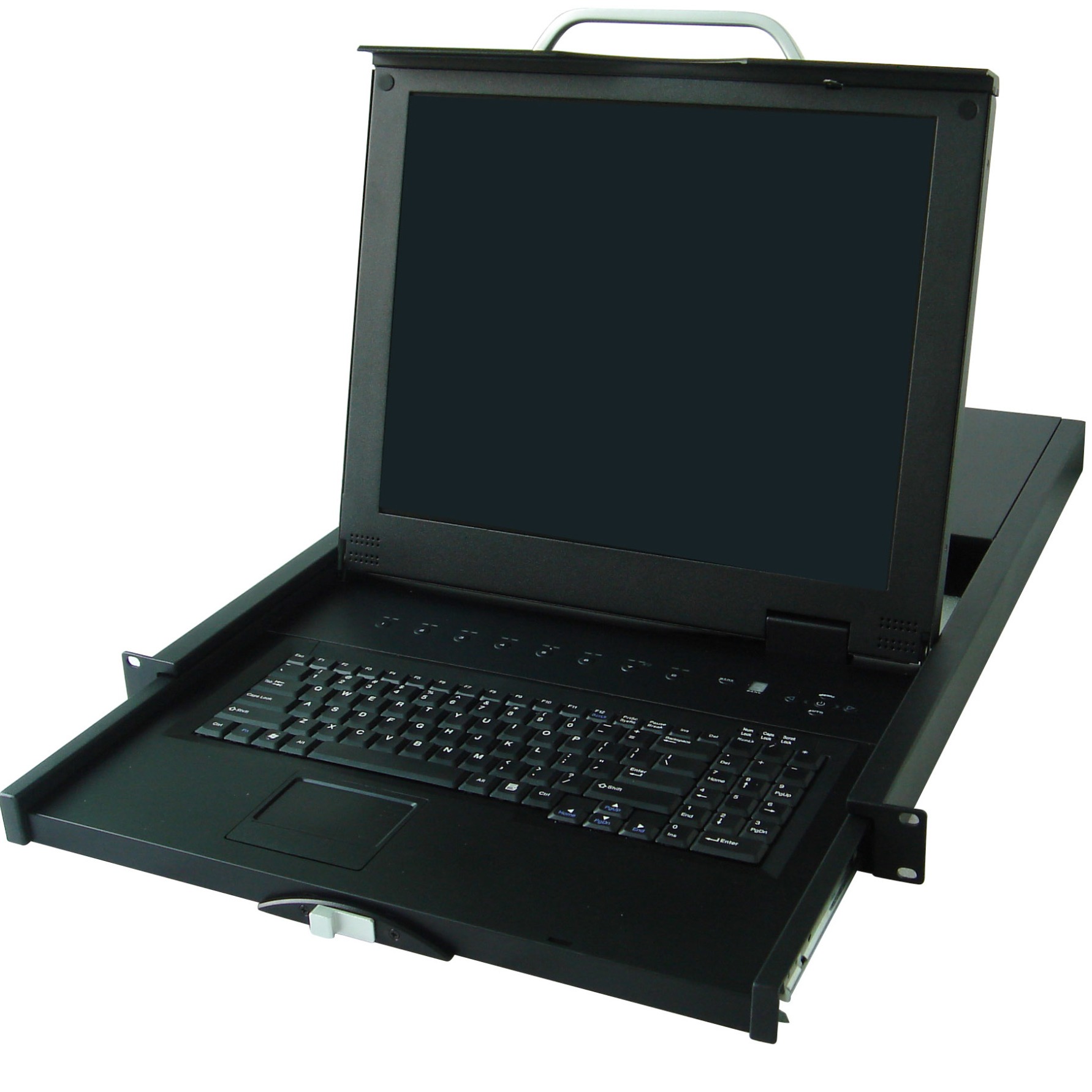 KVM1701切换器，1口KVM液晶套件，kvm一体机，L1口LCD KVM一体机系列U折叠抽拉显示器图片
