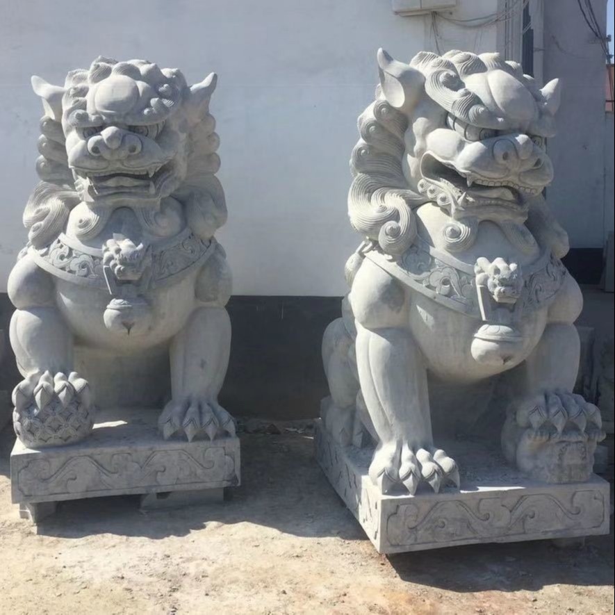 东诚石业 厂家定制 石雕，北京狮，石雕狮子，石雕雕刻，招财狮子，