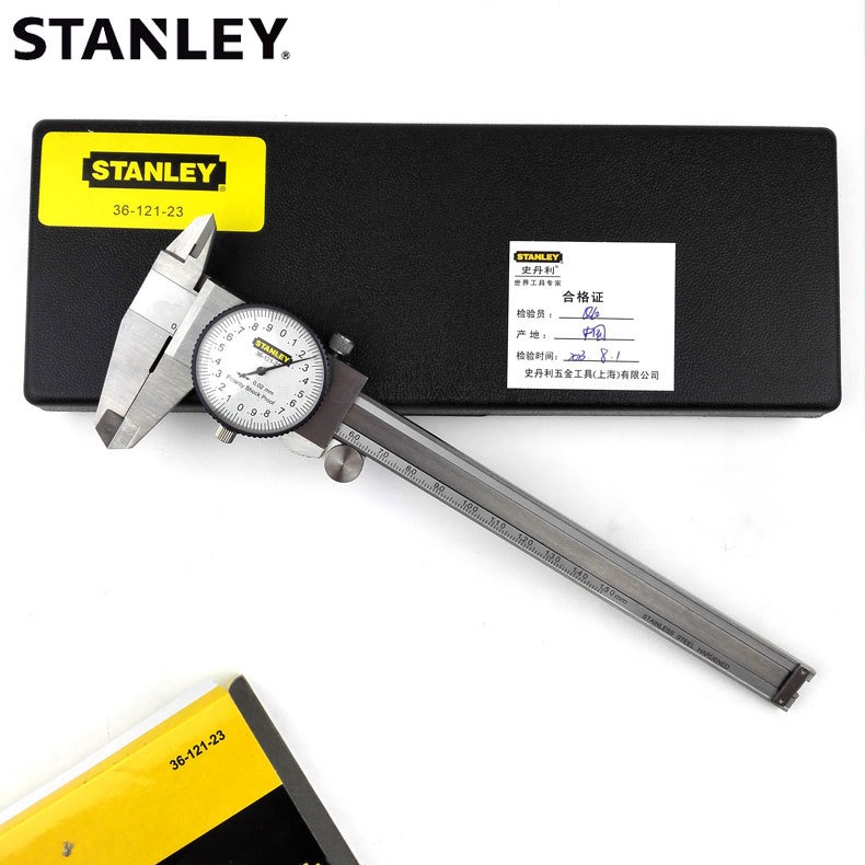 史丹利工具表盘式游标卡尺带表卡尺150mm不锈钢指针高精度36-121-23  STANLEY工具图片
