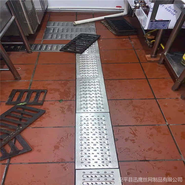 襄樊市201厨房雨水篦子盖板  2个厚酒店后厨盖板  迅鹰食堂不锈钢水篦子