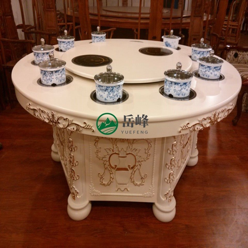 28人电动餐桌能做厂家价格9500	北京直销圆桌尺寸	原木餐桌品牌设备图片