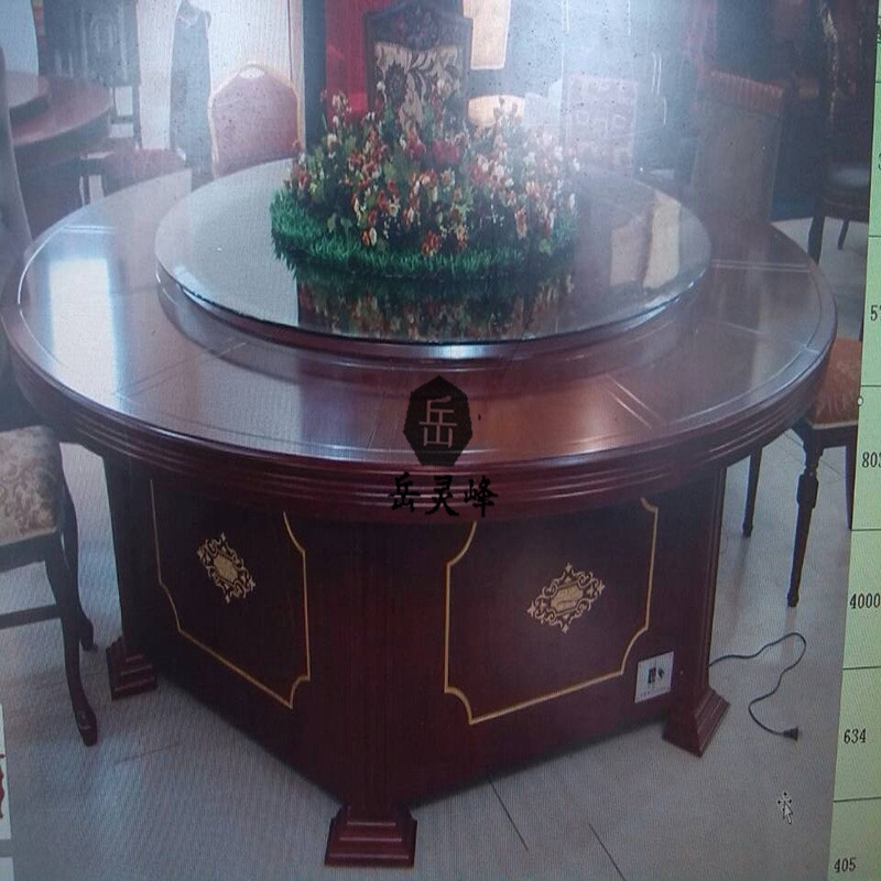 20人圆桌直径岚慧  品牌餐桌1583	电动办公桌品牌图片