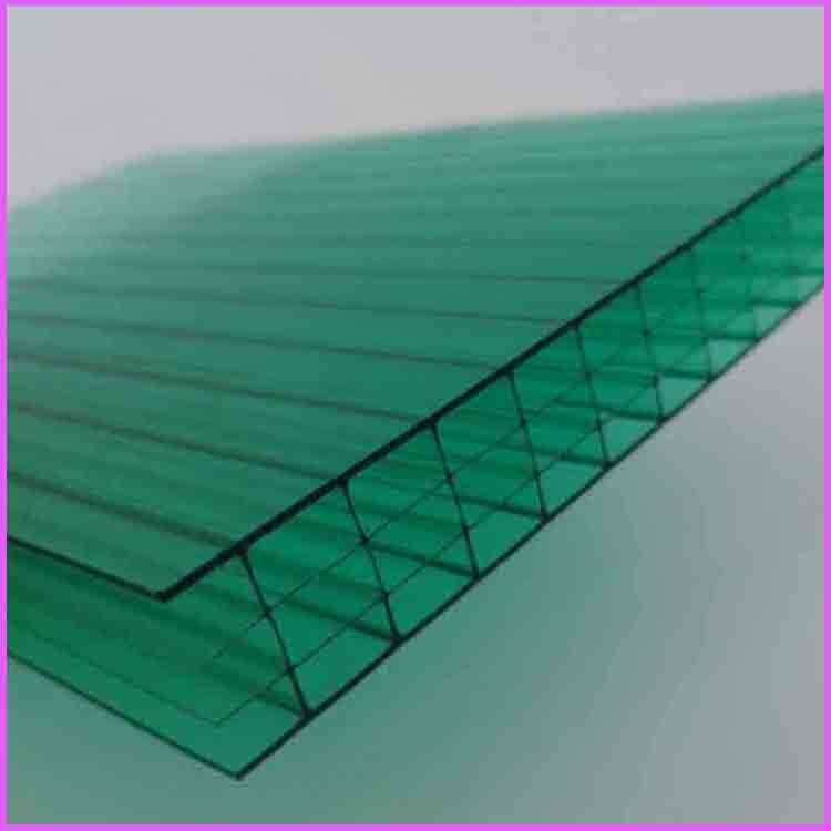 晋中温室大棚阳光板 绿色pc阳光板 四层三腔中空阳光板图片