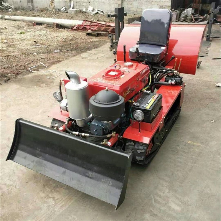 多功能果园开沟施肥机价格  35马力柴油电启动履带回填机 农用犁地机