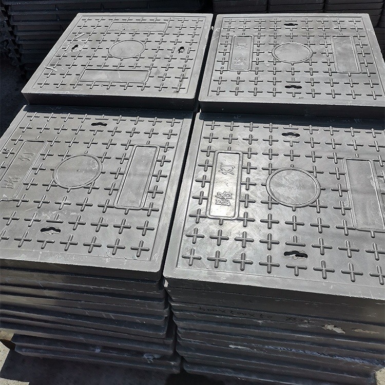 雨水井复合井盖 排水沟盖板通用 700X800X70 广安材料盖板 安装坚固