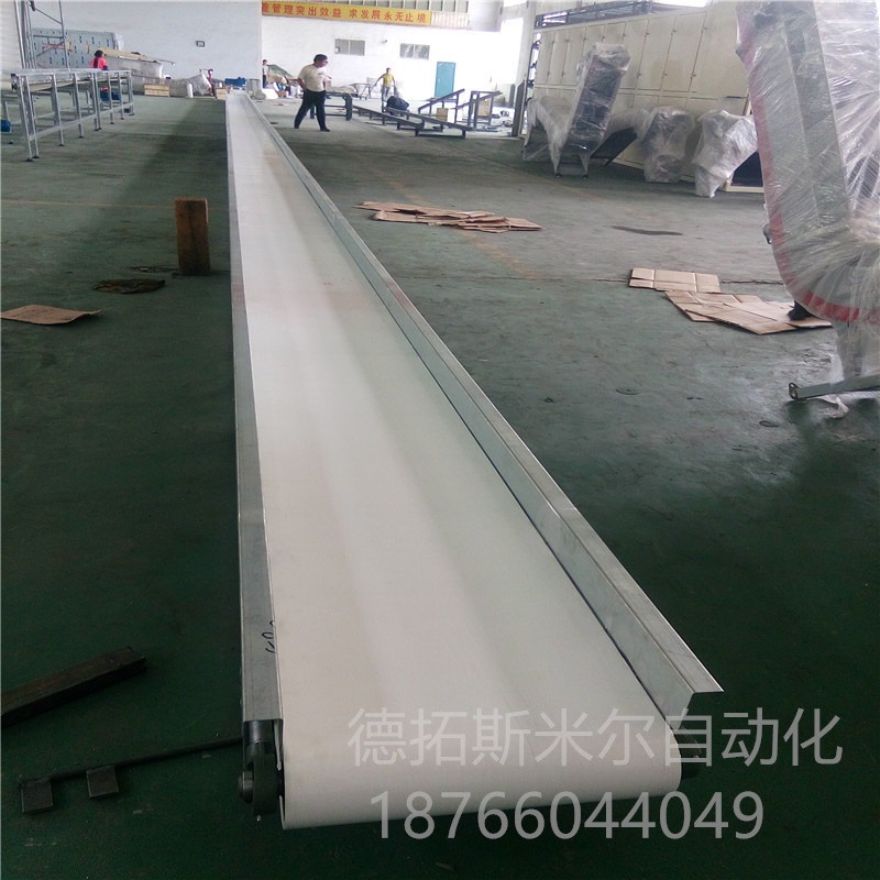 德拓dt-1131 食品厂生产线可升降输送食品皮带机 白色PVC带PU带运输传送带