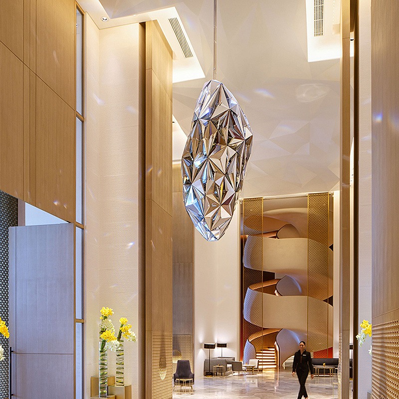 售楼部创意装饰吊灯酒店大堂前台艺术水晶灯大型商场灯具定制