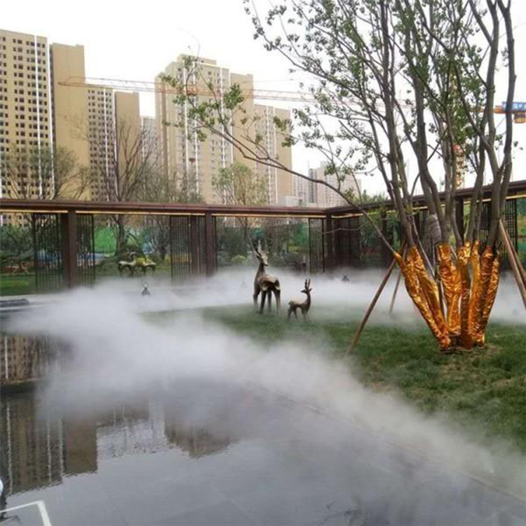 人工造雾工程 示范区景观雾森 公交站台喷雾