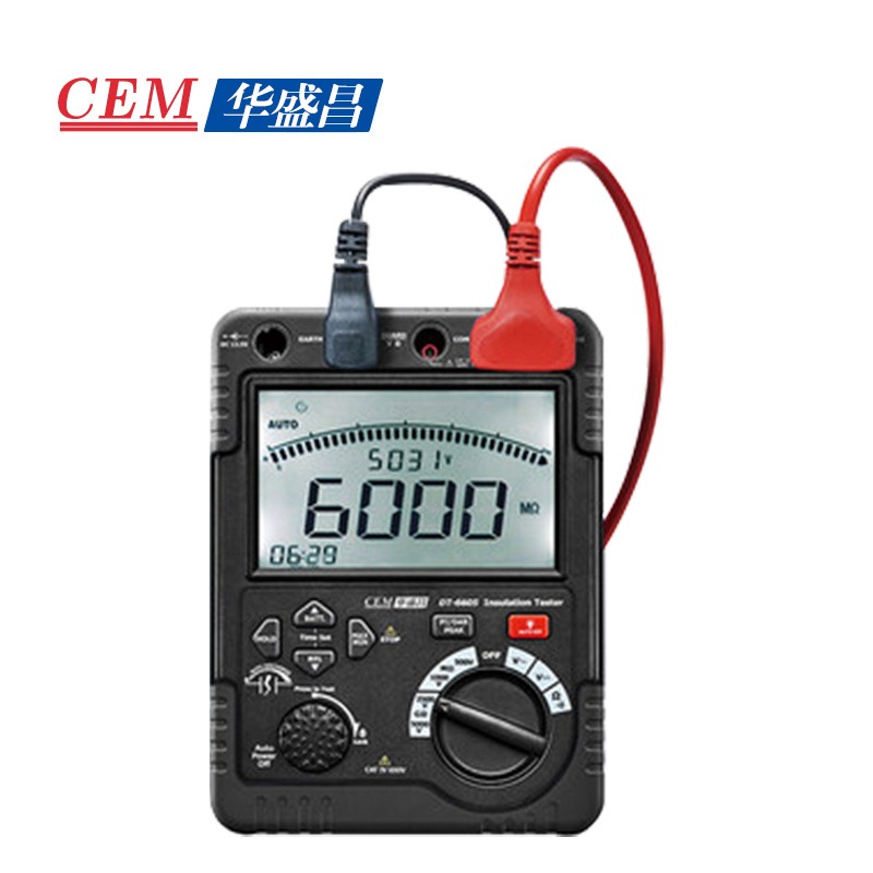 CEM华盛昌高压绝缘电阻测试仪交直流电压测量绝缘表DT-6605图片