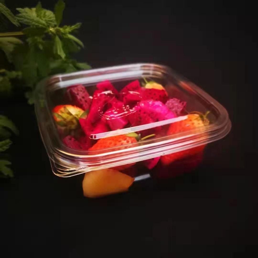 一次性酸奶水果捞盒子外卖甜品透明塑料保鲜盒 千层蛋糕包装盒