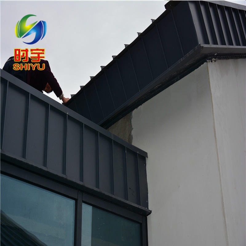时宇 车站走廊屋面板 25-430铝合金屋面板 矮立双锁边金属屋面系统图片