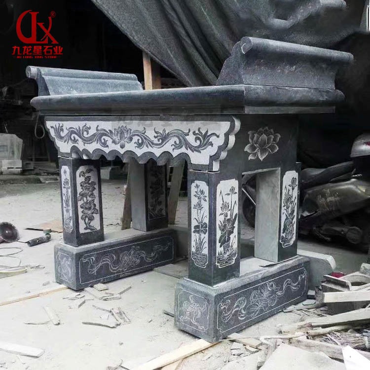 九龙星石业雕刻石雕供桌 摆放寺庙宗祠 材质青石