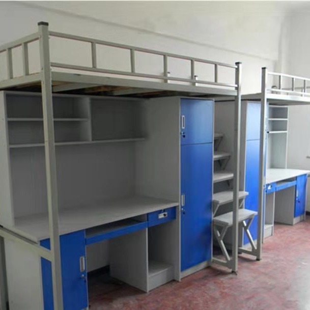 制式营房家具单双层制式床 监狱床生产定制 校具学生床带储物柜 公寓床 TY-同友