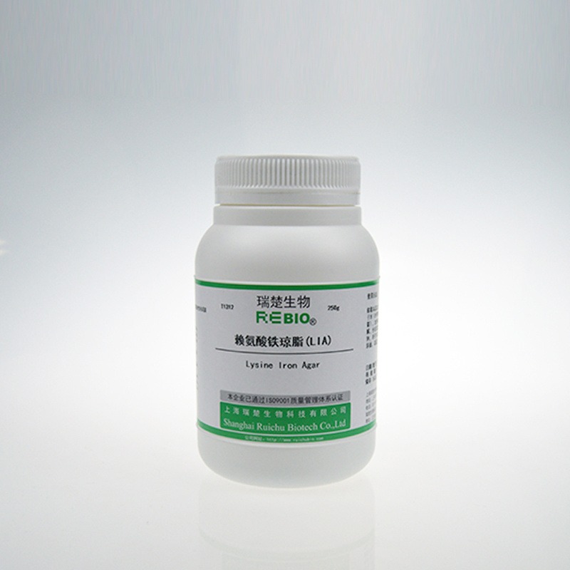 瑞楚生物	赖氨酸铁琼脂(LIA) 用于赖氨酸脱梭	250g/瓶  T1312 包邮图片
