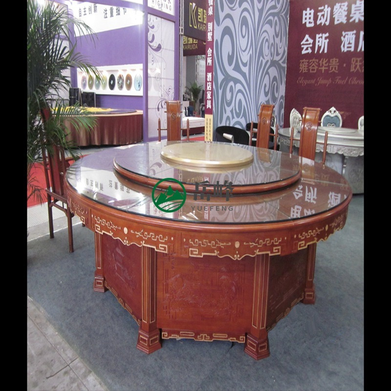 岚慧花梨电动餐桌	自动餐桌价格	韩式式电动餐桌45841图片