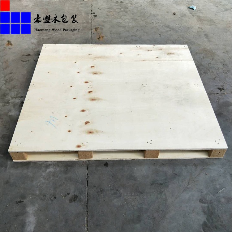 青岛出售胶合板栈板 物流木托盘免熏蒸单面木栈板