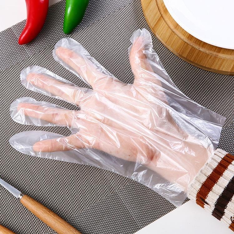 宏盈  一次性手套加厚透明塑料手套食品用餐具卫生PE手套 全国直供
