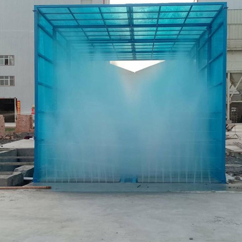 天津建筑工地喷雾抑尘设备 建筑工地封闭式洗车机图片