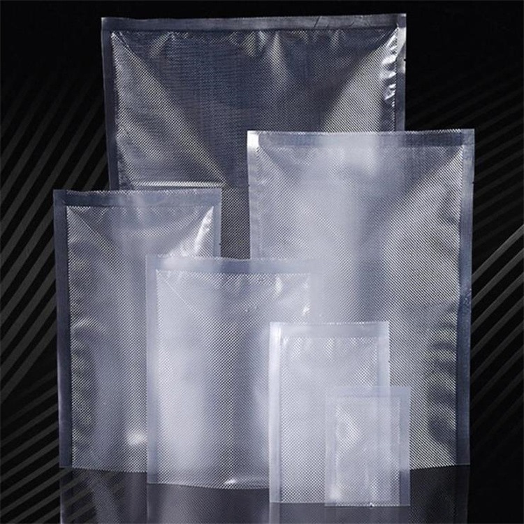旭彩塑业专业生产 透明密封袋 三边封食品保鲜袋 真空袋 单面纹路包装袋