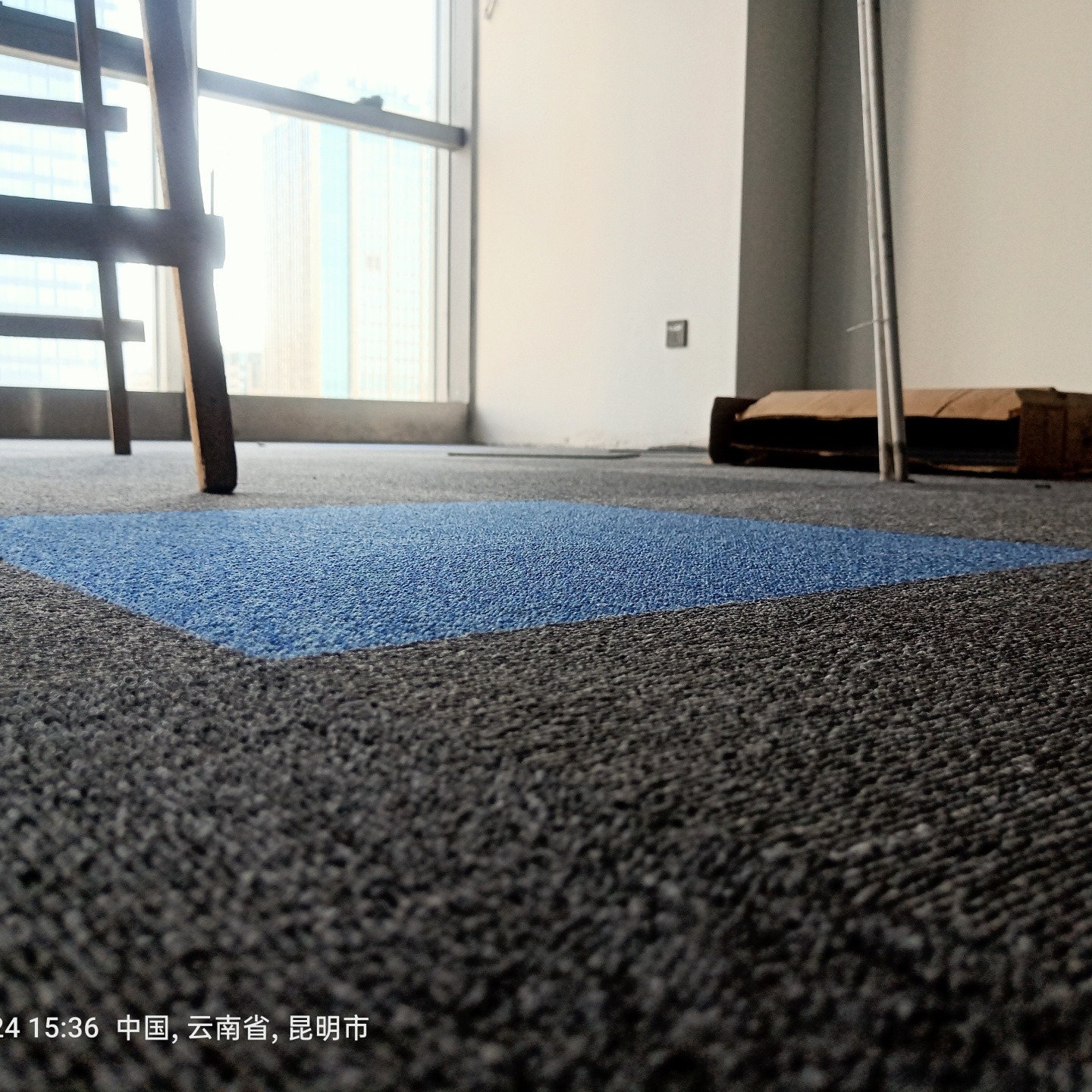 镇康办公室方块地毯 PVC底背方块毯 方块拼接地毯 书房条纹毯 办公室地面方块拼接地毯