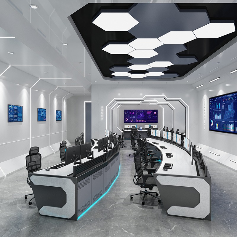 康曼德CMD-C简约优质设计控制台操作台监控中心控制台升降台科技感现代广播台免费设计出图