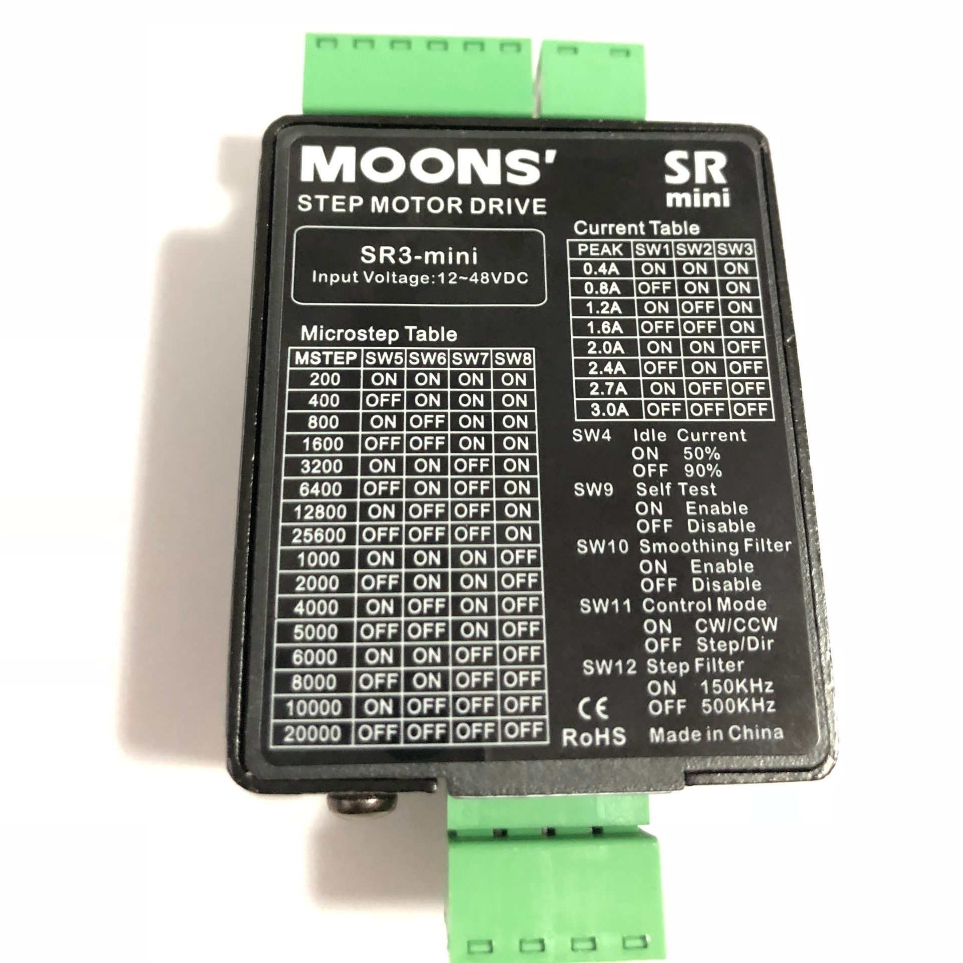 信浓28-42步进电机配套驱动器SR3 mini轻巧体积小迷你型moon
