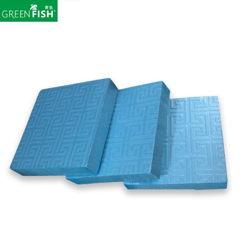 上海青鱼Greenfish挤塑保温板专业生产蓝色B1级地暖用隔热保温板可定制