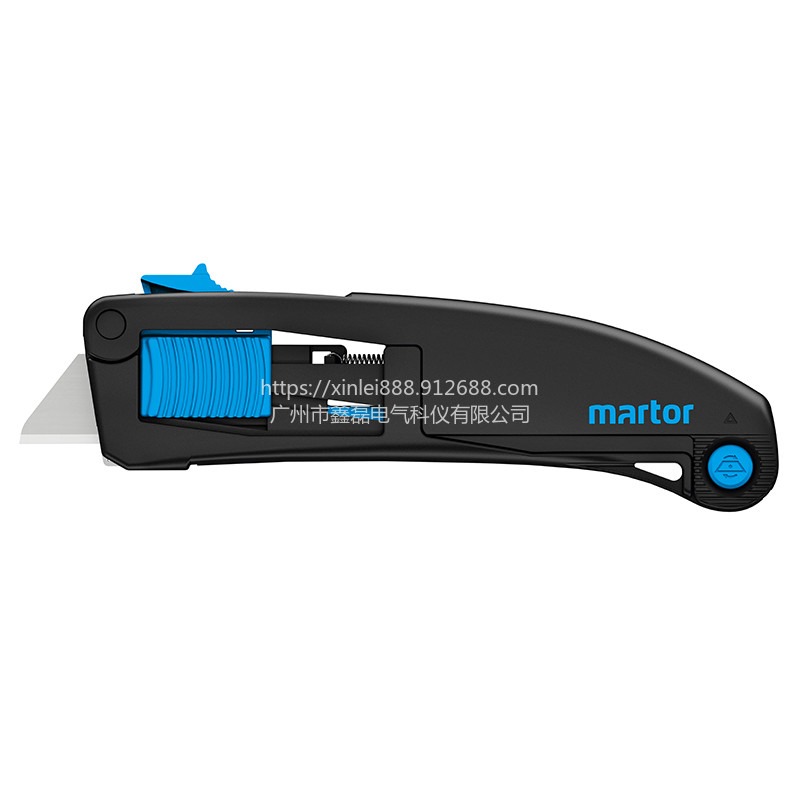 德国马特MARTOR 10130610 黑色塑料弹簧回弹伸缩安全刀包装裁切 10130610MEL安全刀具