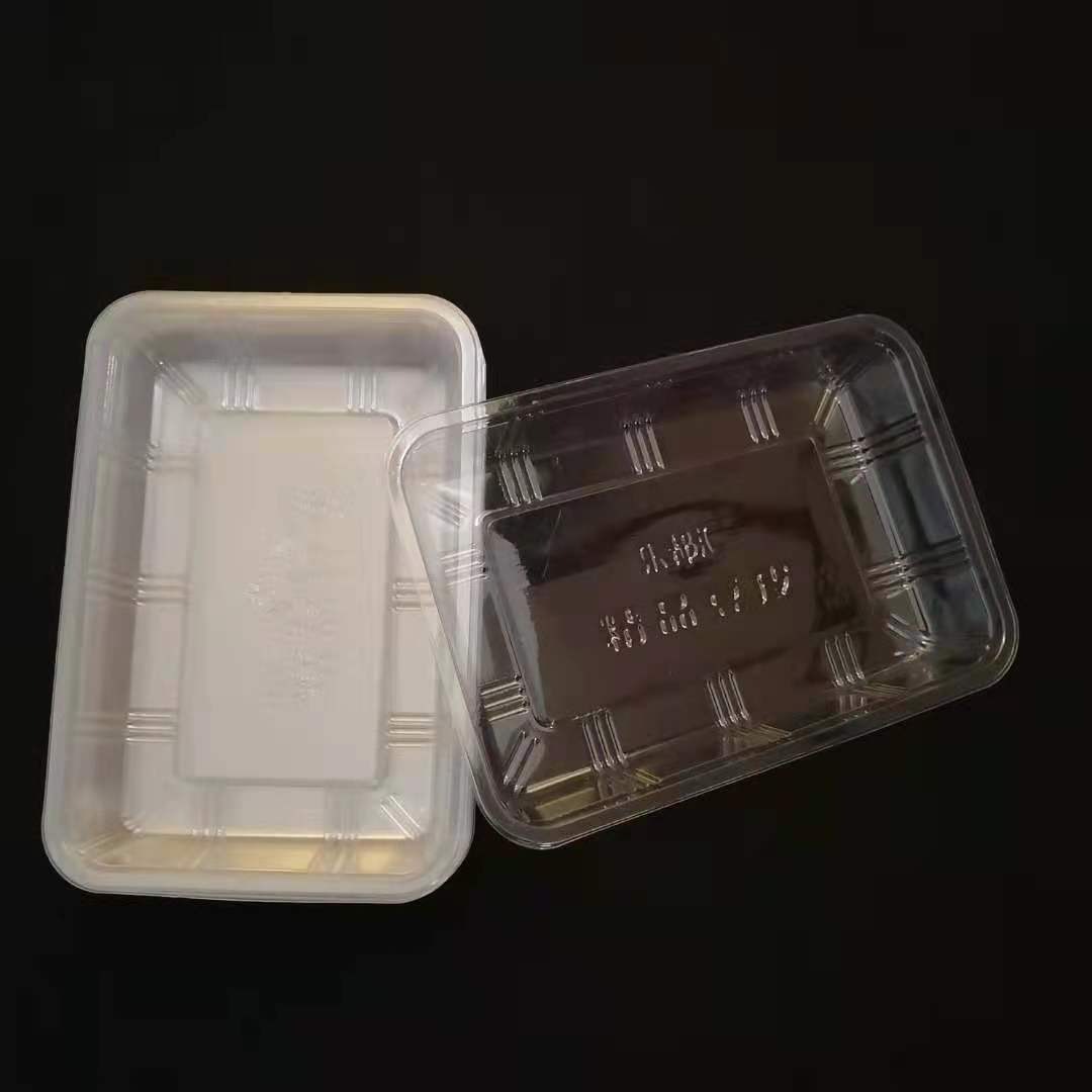 pet豆皮托盒 油豆皮火锅食材包装盒 超市专供食品级托盒定制定做图片