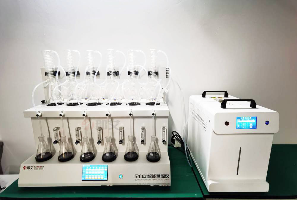 上海那艾氨氮蒸馏仪水蒸气蒸馏法装置 水质氨氮的测定蒸馏中和滴定法图片
