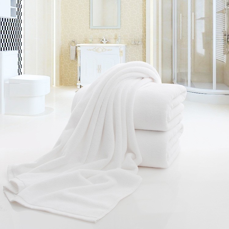民宿酒店毛巾 32股浴场大浴巾白色宾馆毛巾加厚 毛巾工厂