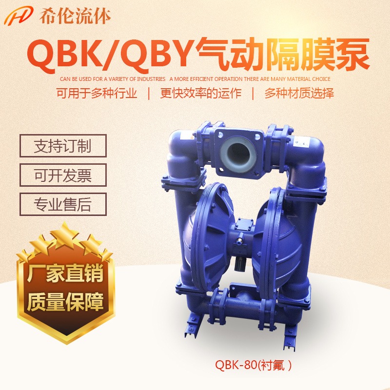 干粉输送隔膜泵 QYK-50Z干粉输送隔膜泵  白炭黑粉体气动隔膜泵 希伦粉体泵图片