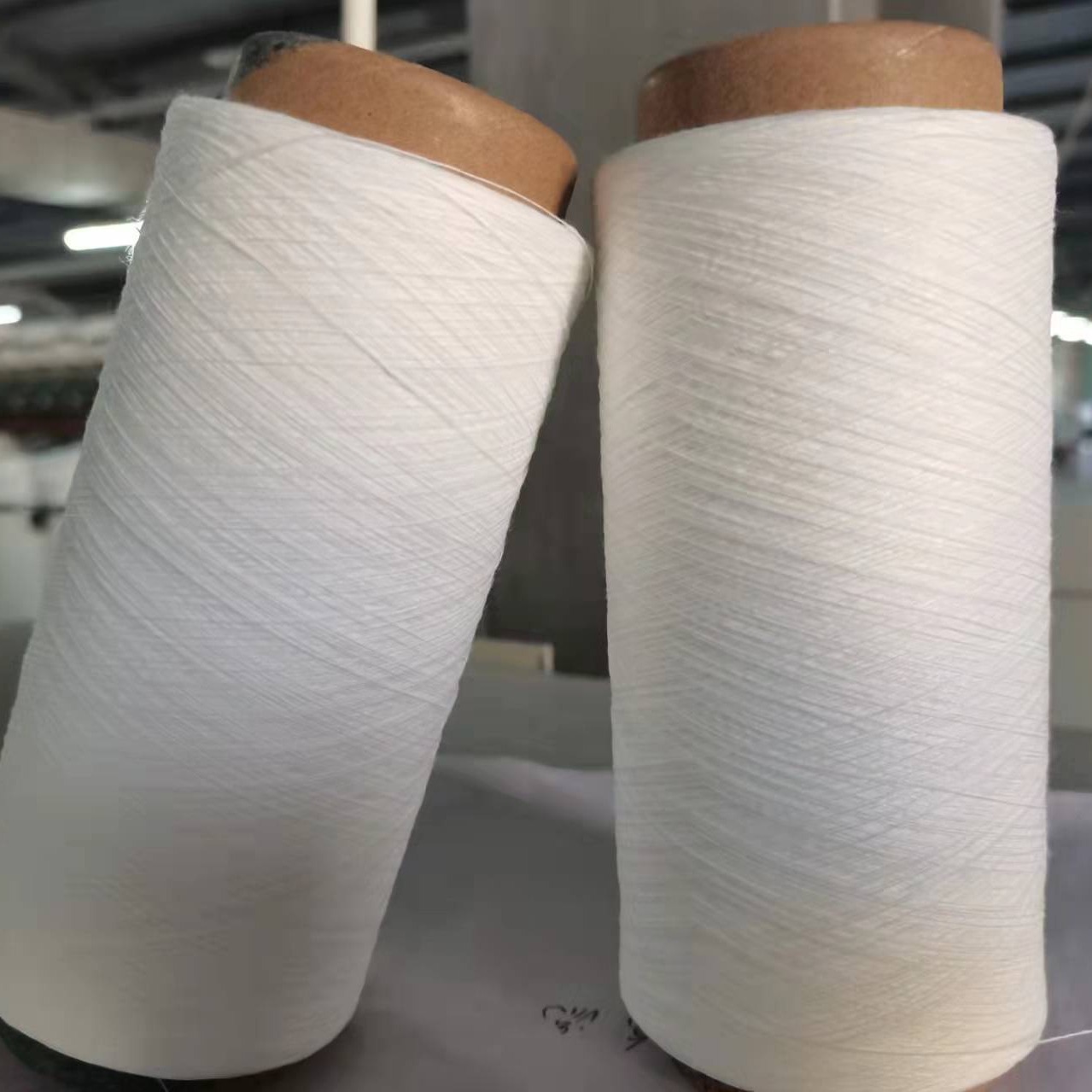 9支大化涤纶纱气流纺针织机织用纱