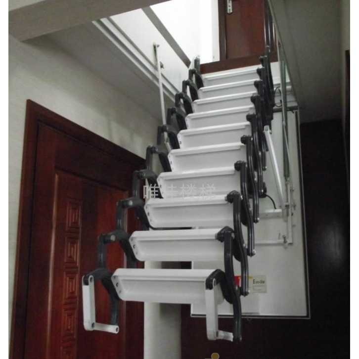阁楼伸缩楼梯 碳钢材质梯子定制 多用侧装款钛镁合金伸缩楼梯 Mitsubishi/三菱