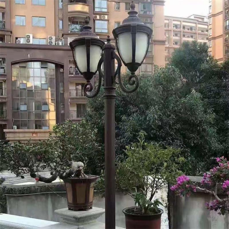 双头庭院灯价格 3米公园欧式led庭院灯厂家 鑫永虹照明