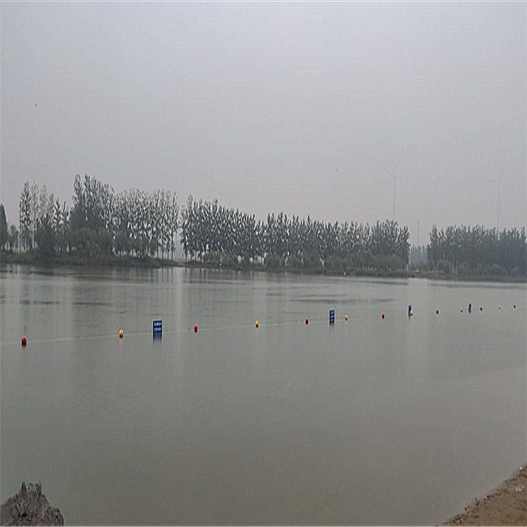 赛事赛道水上分割线标志带浮漂 PE浮球串联水上浮排浮子图片