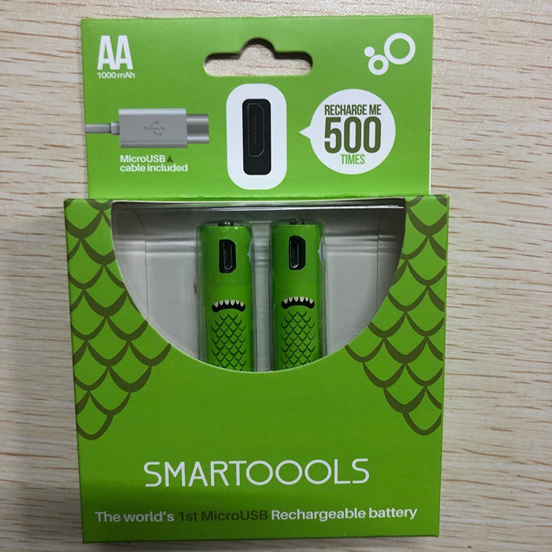 5号镍氢电池SMARTOOOLS品牌usb充电电池1.2V电池2节套装图片