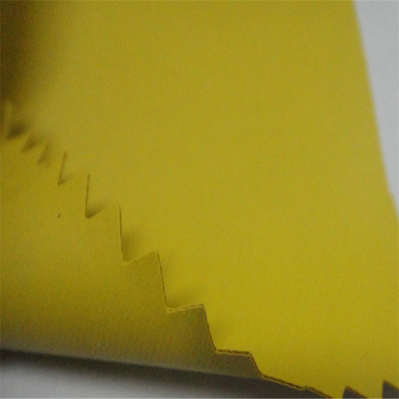 科宝达功能性面料 PVC防化服 橡胶夹网布 尼龙天然橡胶面料 0.38mm黄色箱包橡胶面料图片