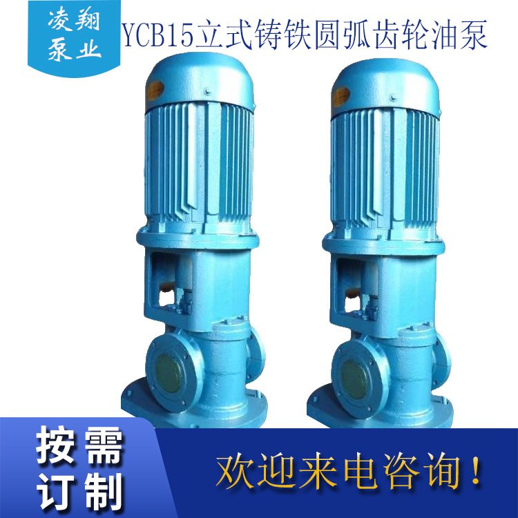 凌翔泵业现货供应YCB15/0.6L立式圆弧齿轮整机 船用润滑油立式输送泵 质保一年