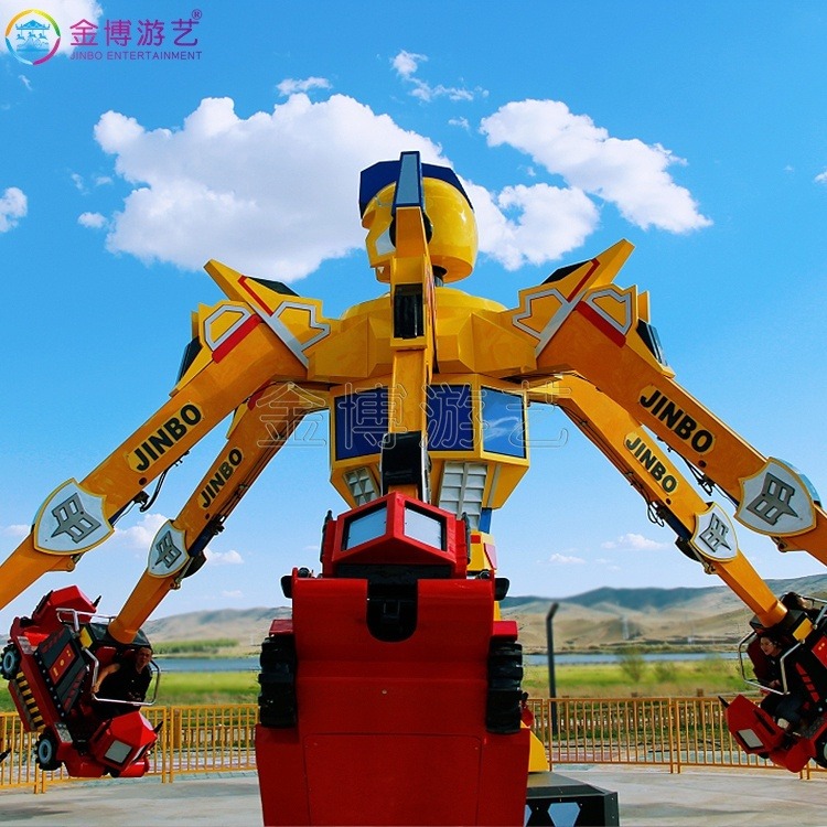 金博游艺变形金刚户外游乐场设备规格 新颖主题风格机器人大黄蜂价格表