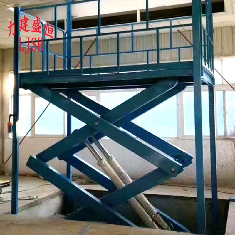 固定装货升降机 仓库车间简易升降梯 二层三层液压剪叉升降机图片