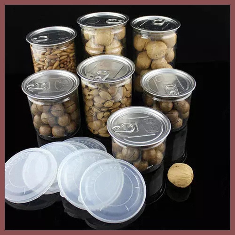 拧口式塑料食品罐 饼干包装大号透明储物罐子 720ml方形塑料食品罐 博傲塑料