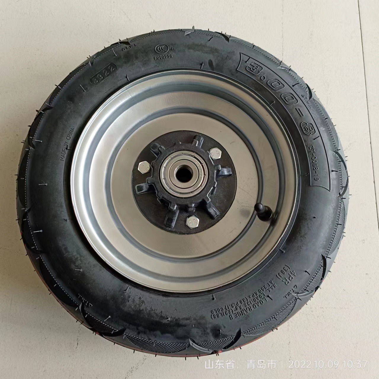 青岛厂家供应300-8真空轮胎 手推车轮  工具车轮子，充气橡胶轮