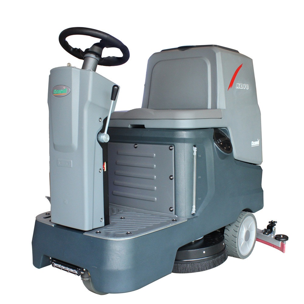 驾驶式洗地机 清洁车 双电机刷盘 大容量污水箱 全自动擦地车 cleanwill/克力威 XD70