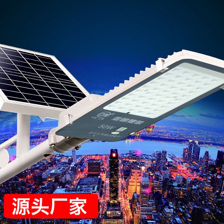 上海亚明 LED50w小金豆分体式防水太阳能路灯头 新农村户外道路灯图片