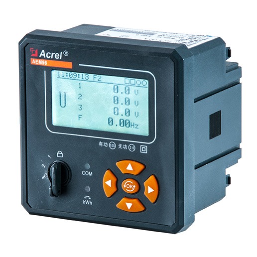 销售安科瑞嵌入式安装多功能谐波表AEM72/K带2DI/2DO开关量输入输出功能符合国网标准0.5S级全电参量测量
