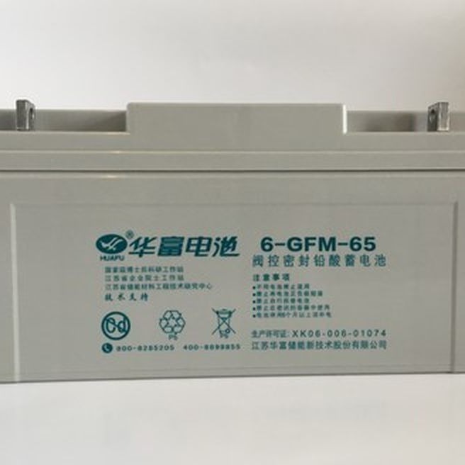 华富6-GFM-65蓄电池12V65AH太阳能路灯胶体电瓶直流屏EPS应急电源