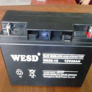 WESD蓄电池 WD20-12 12V20AH 铅酸免维护 UPS 消防 医疗用图片